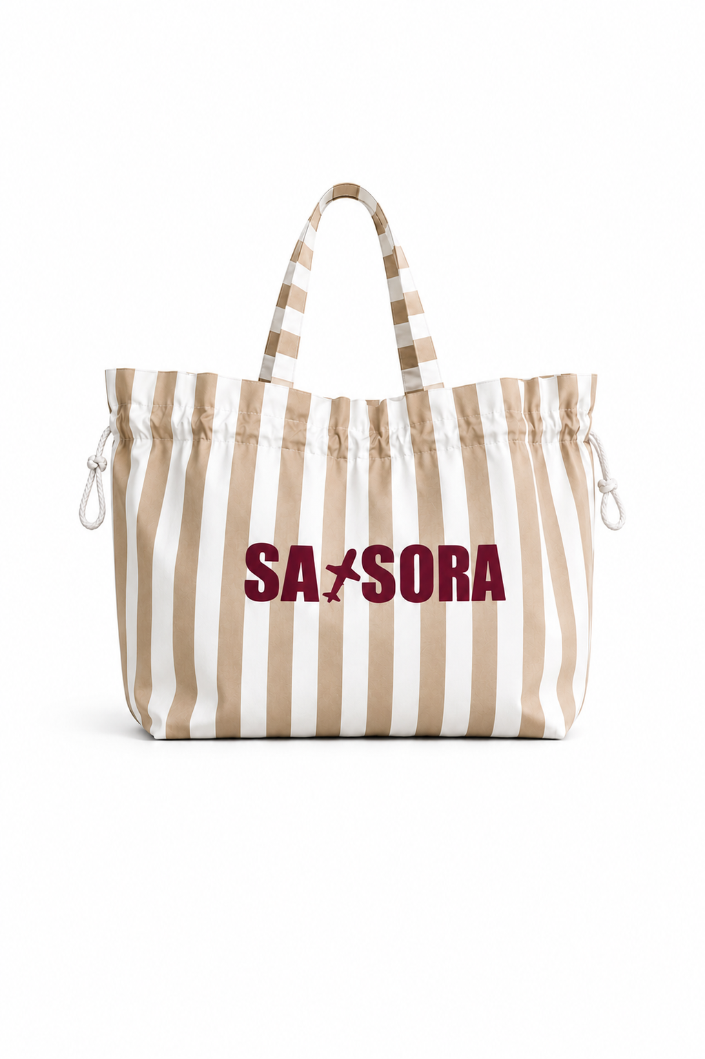 BEACH TOTE - SAND & IVORY