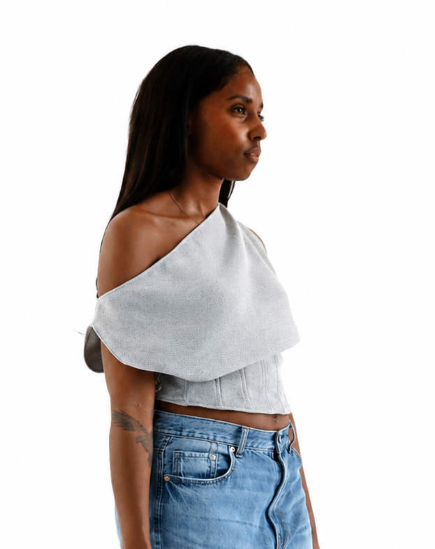 AZURE TOP - HEATHER GREY