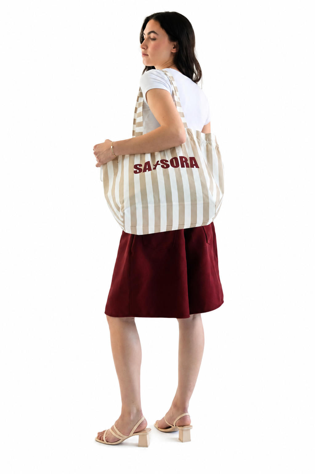 BEACH TOTE - SAND & IVORY